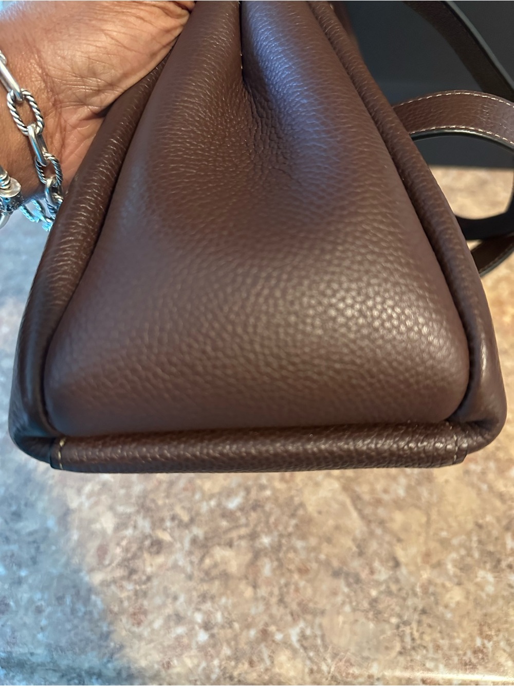 Coach Lana 23 in maple.  Pebbled Leather Mini Shoulder Bag with Gold Hardware - Picture 8 of 10